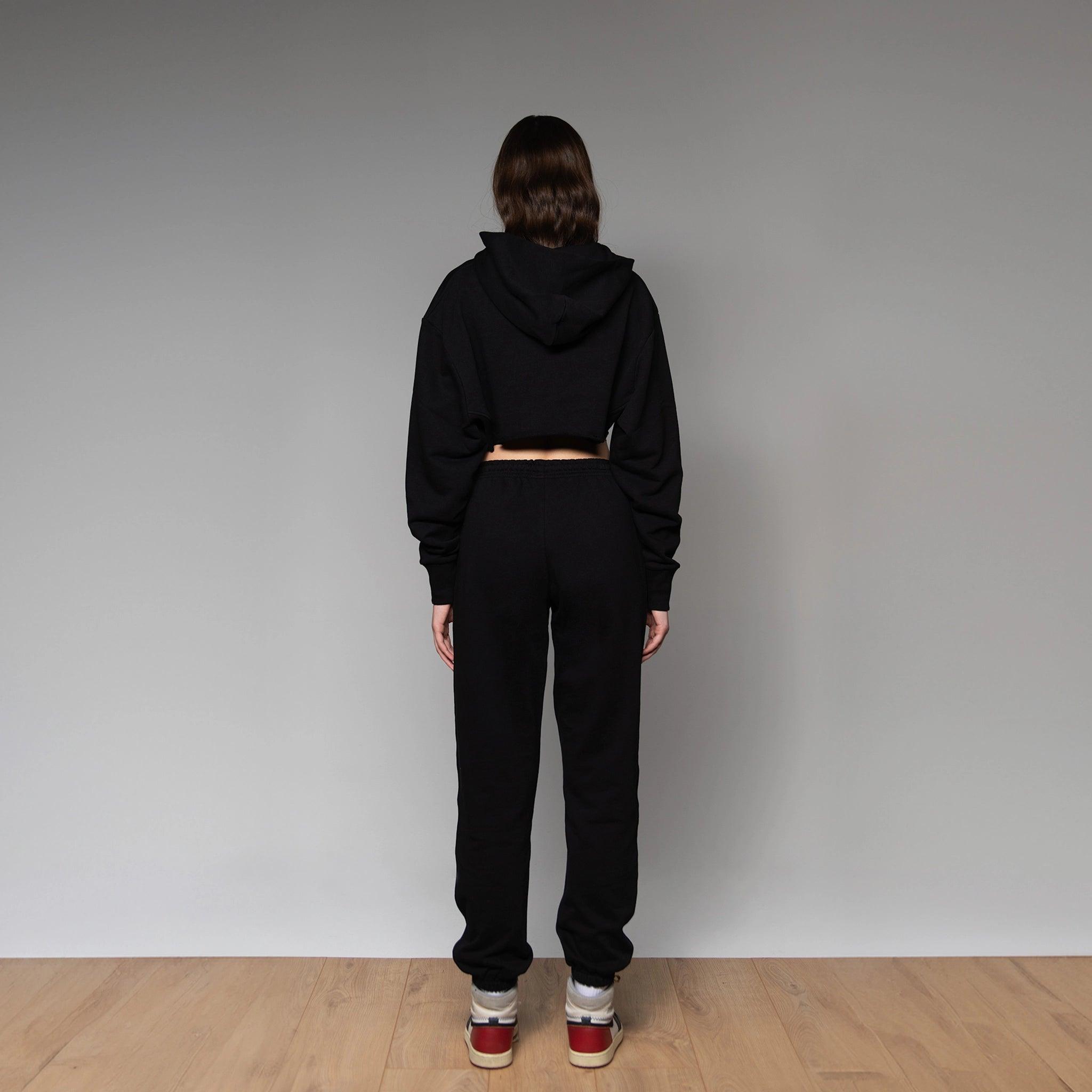 Black on Black Crop Hoodie No:2 - SOON TO BE ANNOUNCED