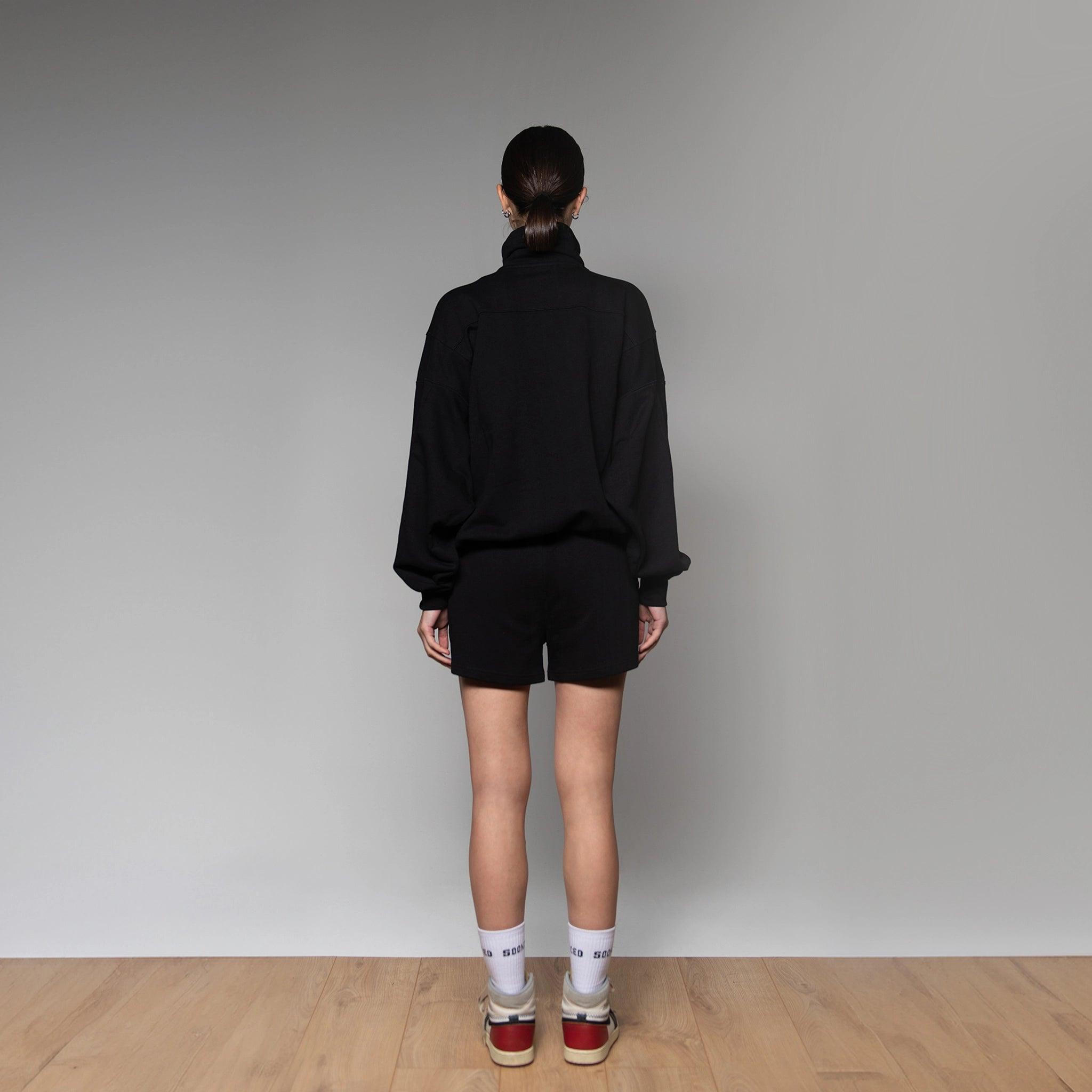 Black on Black Half Zip Sweatshirt - SOON TO BE ANNOUNCED