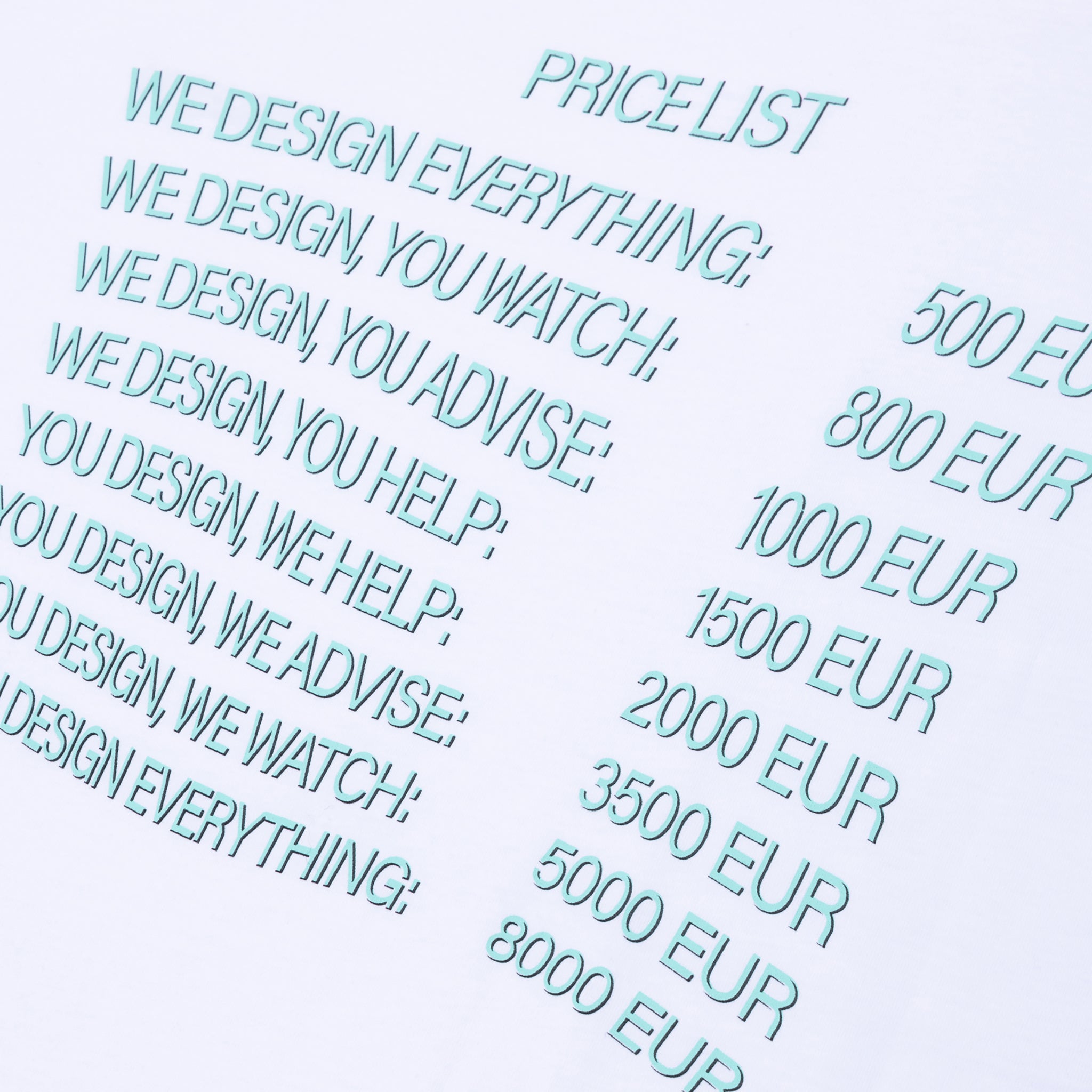 Price List T-Shirt - SOON TO BE ANNOUNCED