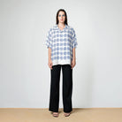 White/Blue Umbrella Bowling Shirt - SOON TO BE ANNOUNCED