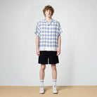 White/Blue Umbrella Bowling Shirt - SOON TO BE ANNOUNCED