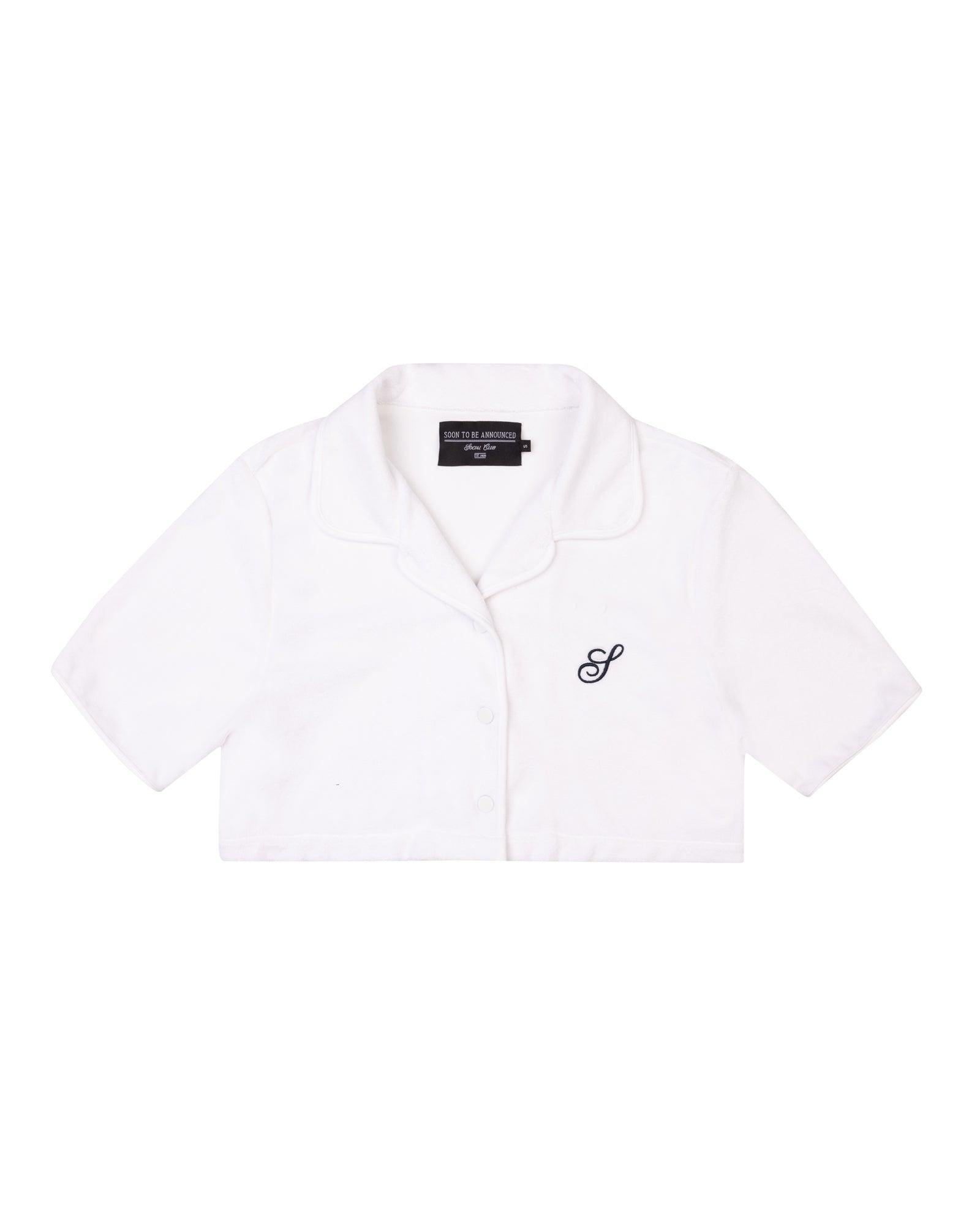 S Logo Crop Terry Bowling Shirt - SOON TO BE ANNOUNCED