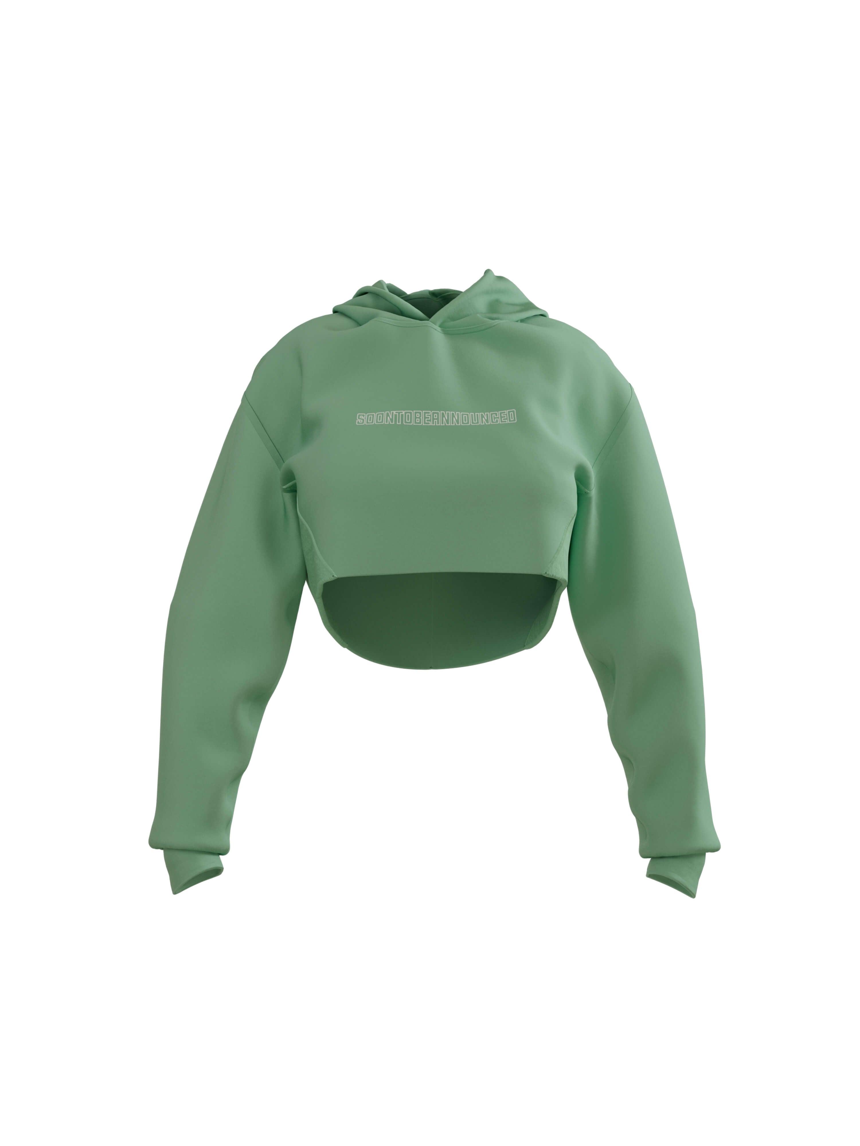 Adidas cropped hoodie blush green 2025
