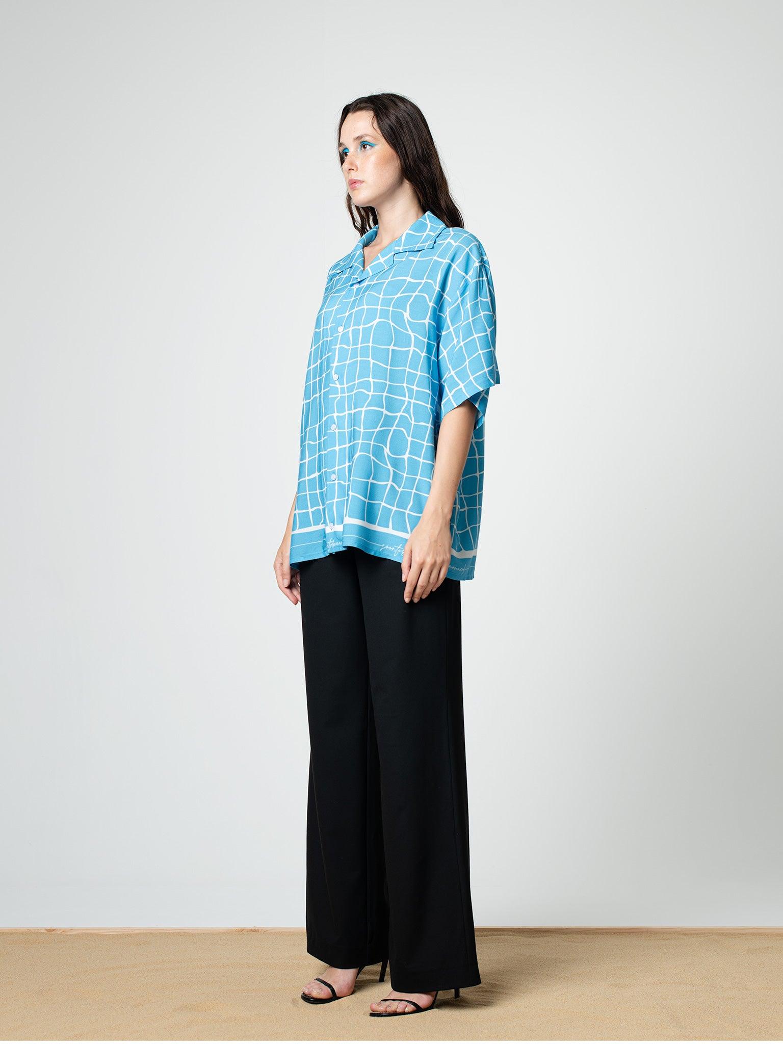 Pool Tile Bowling Shirt