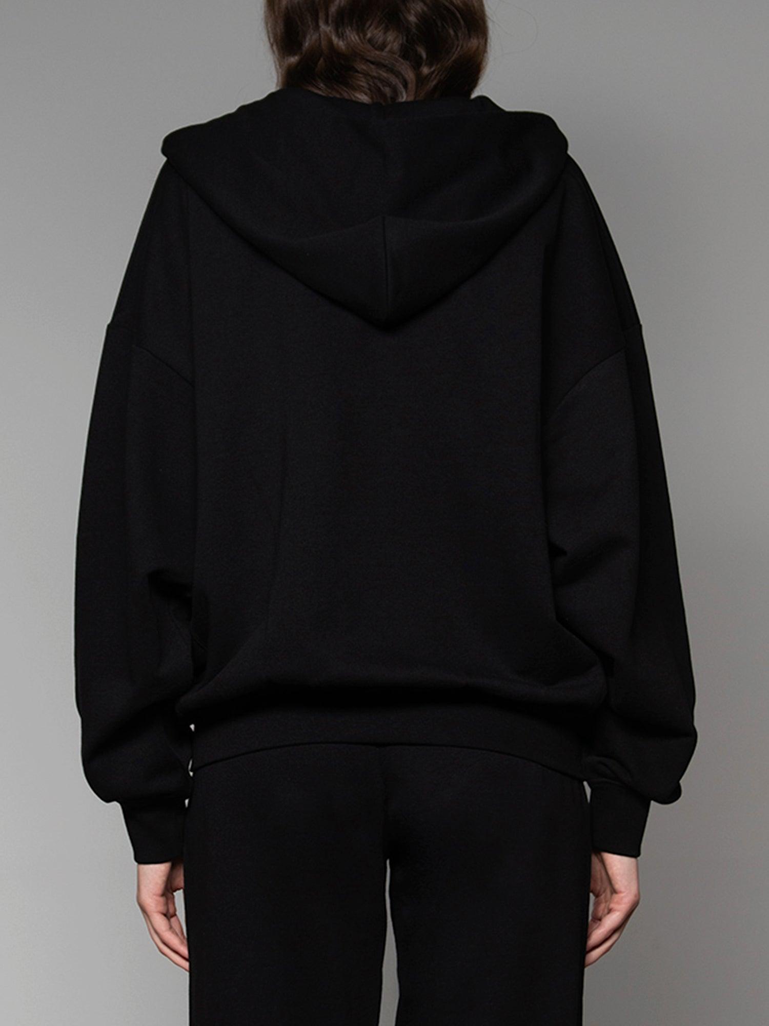 Black on Black Zip Hoodie