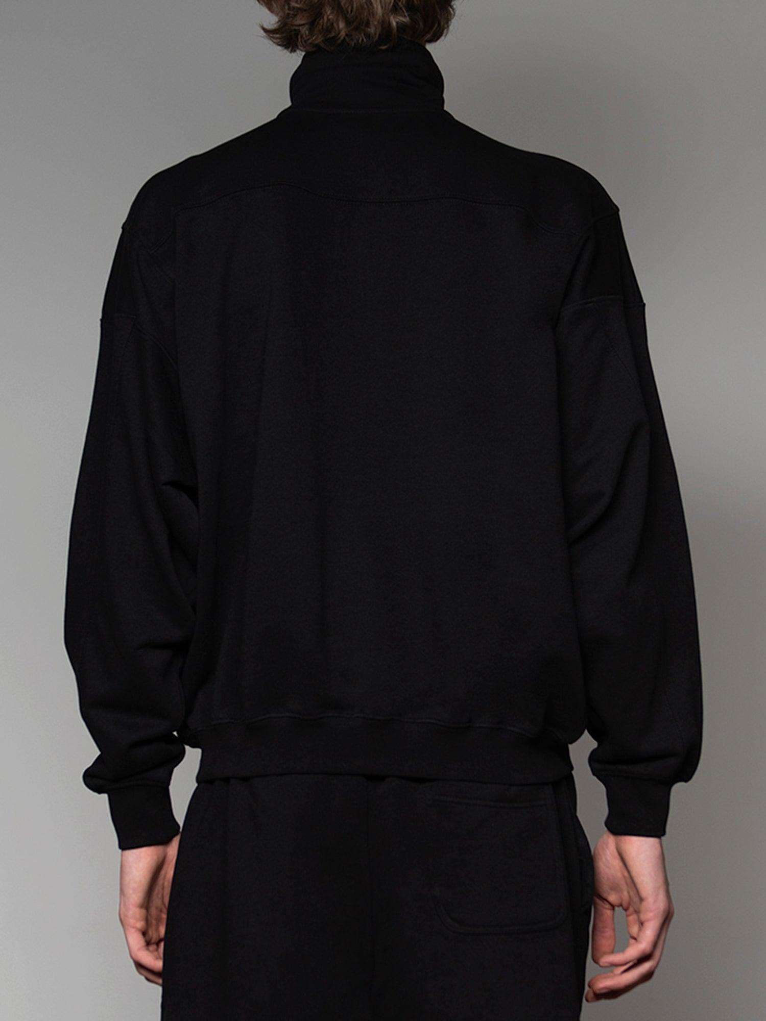 Black on Black Half Zip Sweatshirt - SOON TO BE ANNOUNCED