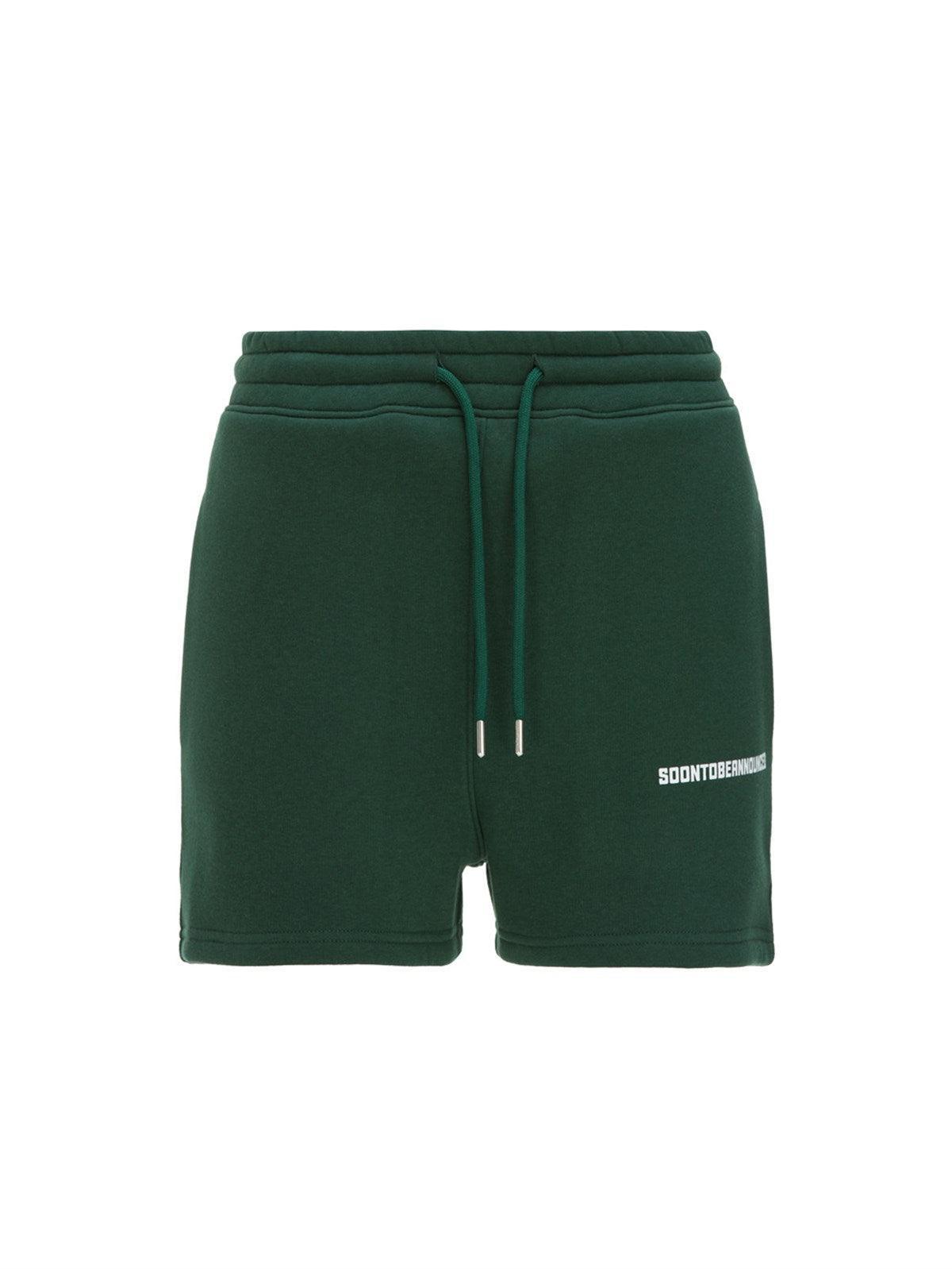 Kadın Logo Baskılı Heavyweight Şort | Soontobeannounced Green / XS