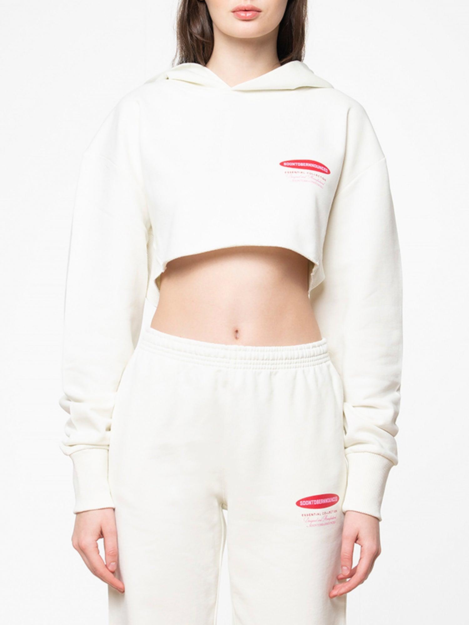 Crop open bust sweatshirt deals