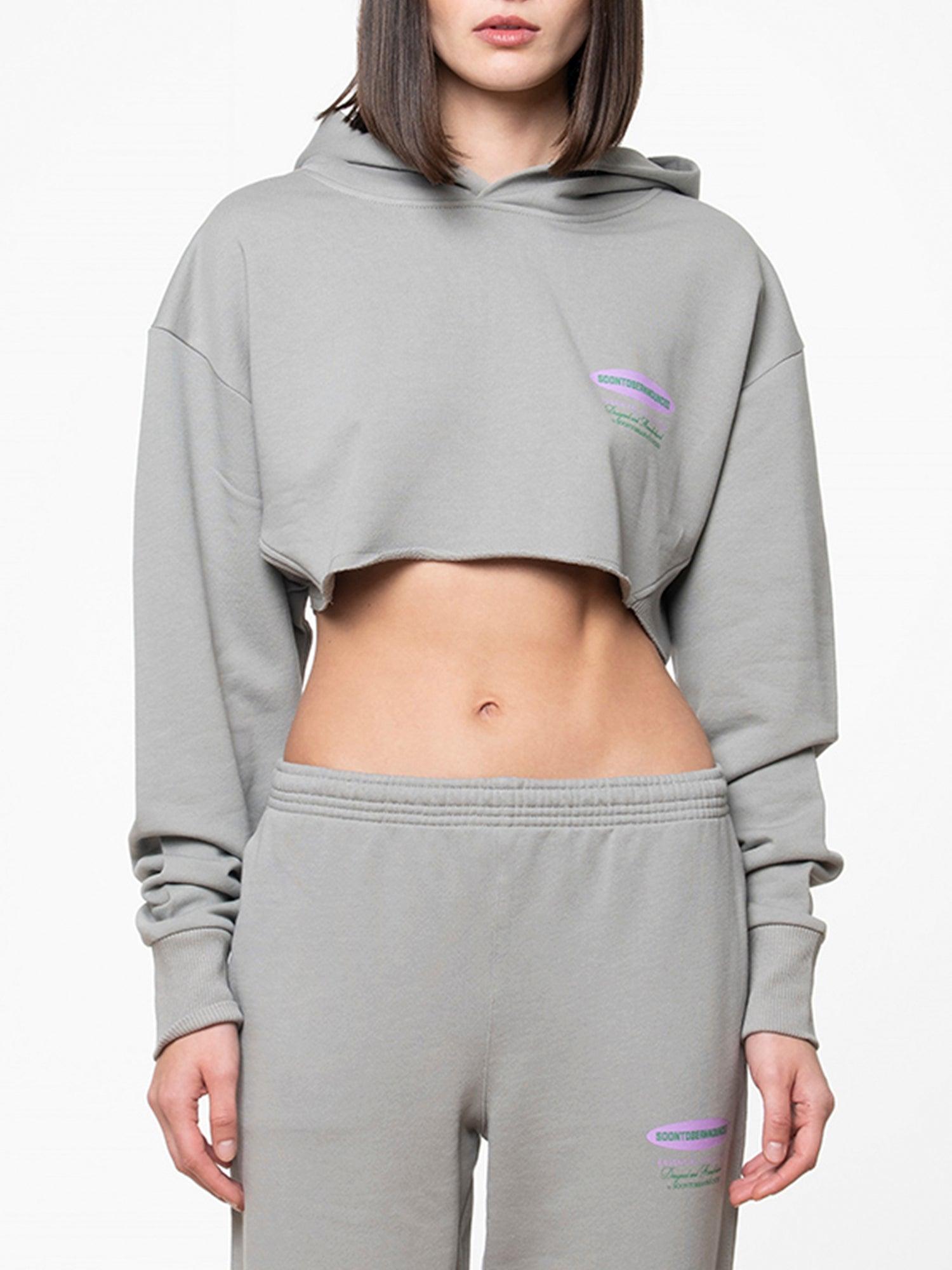 トップス theredthread S logo knit hoodie cropped THEREDTHREAD/ザレッドスレッド】S logo knit hoodie cropped